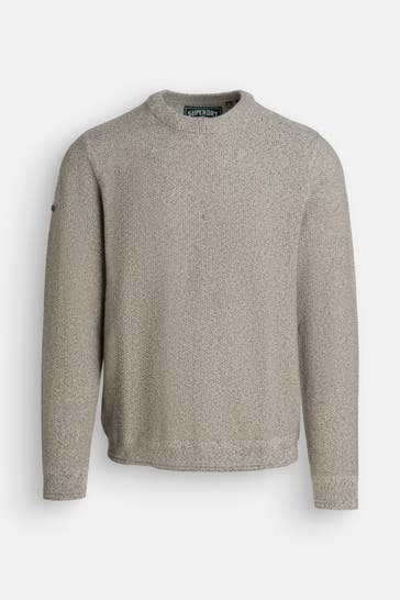 SUPERDRY Light grey mottled Knit Sweater