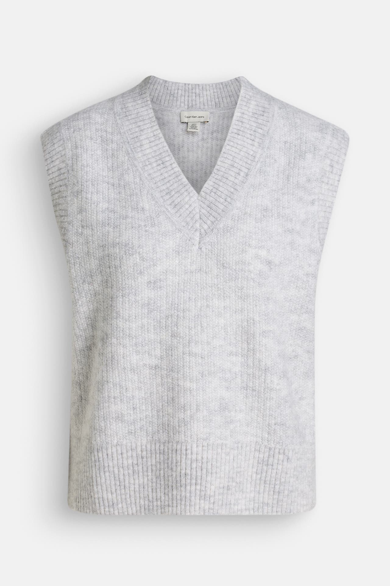 CALVIN KLEIN Wollmix-Pullunder hellgrau, Bild 1