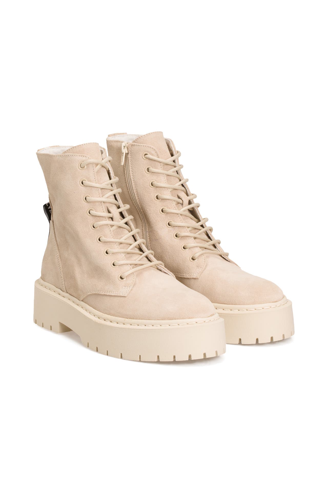 STEVE MADDEN Schnürstiefel 'Skylar' creme, Bild 1