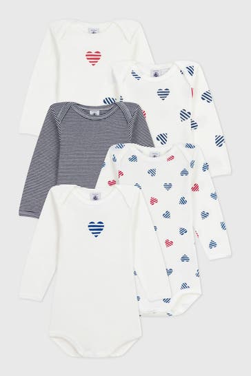 PETIT BATEAU 5er-Pack Bodies mehrfarbig