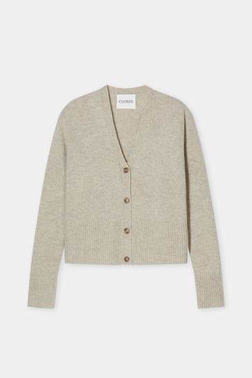 CLOSED Wollstrickjacke beige