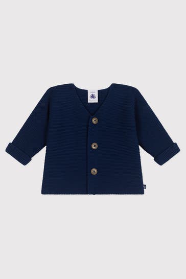 PETIT BATEAU Strickjacke dunkelblau