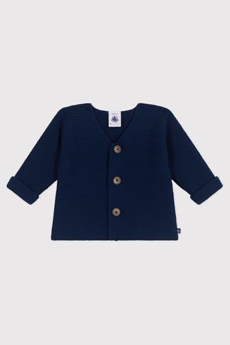 PETIT BATEAU Strickjacke dunkelblau