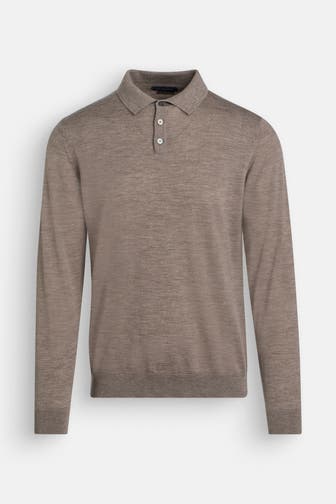 DANIELE FIESOLI Wollstrickpolo taupe