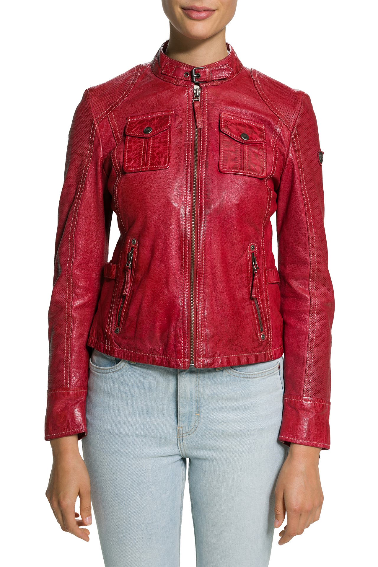 GIPSY Lederjacke 'Biggy' rot, Bild 1