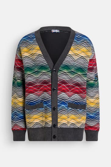 MISSONI Wollmix-Strickjacke mehrfarbig