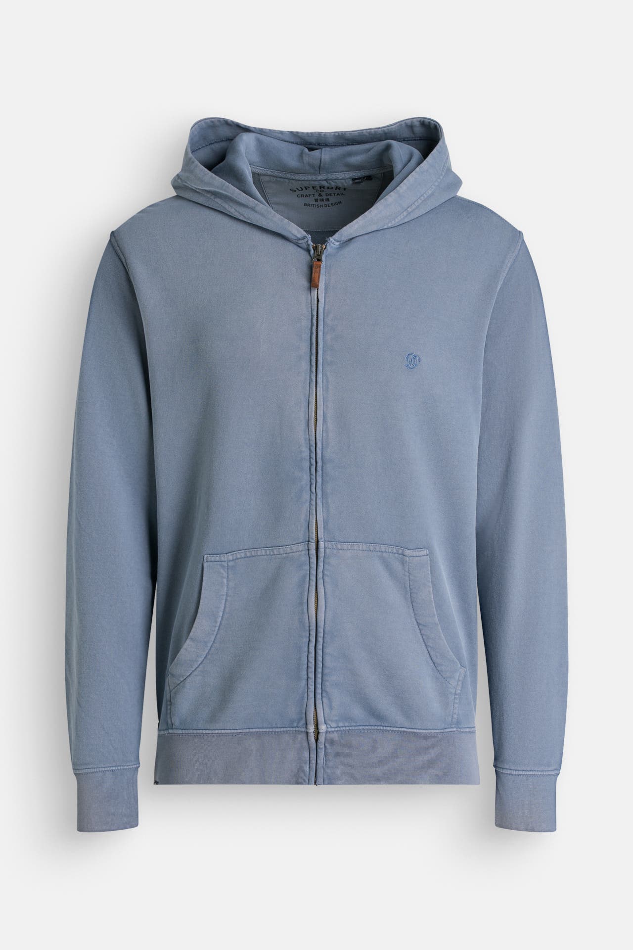 SUPERDRY Sweatjacke 'Essential' graublau, Bild 1