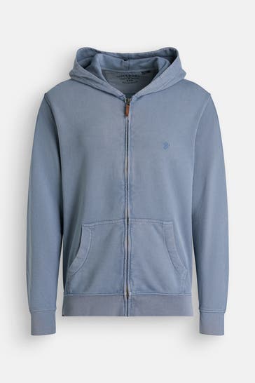 SUPERDRY Sweatjacke 'Essential' graublau