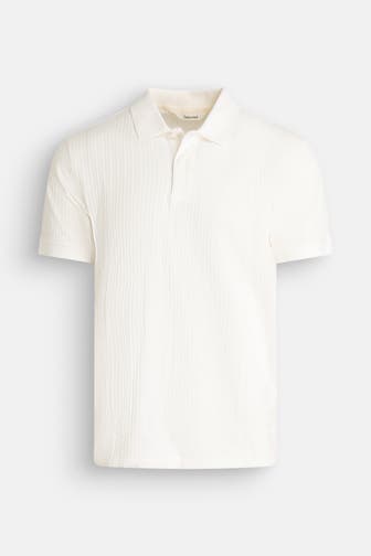 SELECTED Strick-Polo weiß