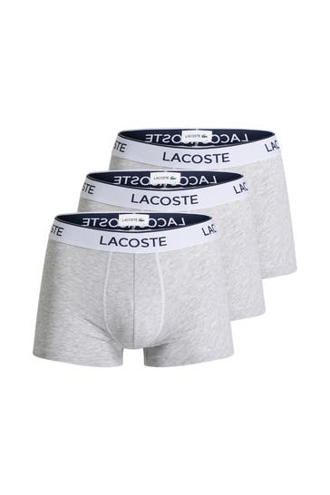 LACOSTE 3er-Pack Boxer Trunks grau