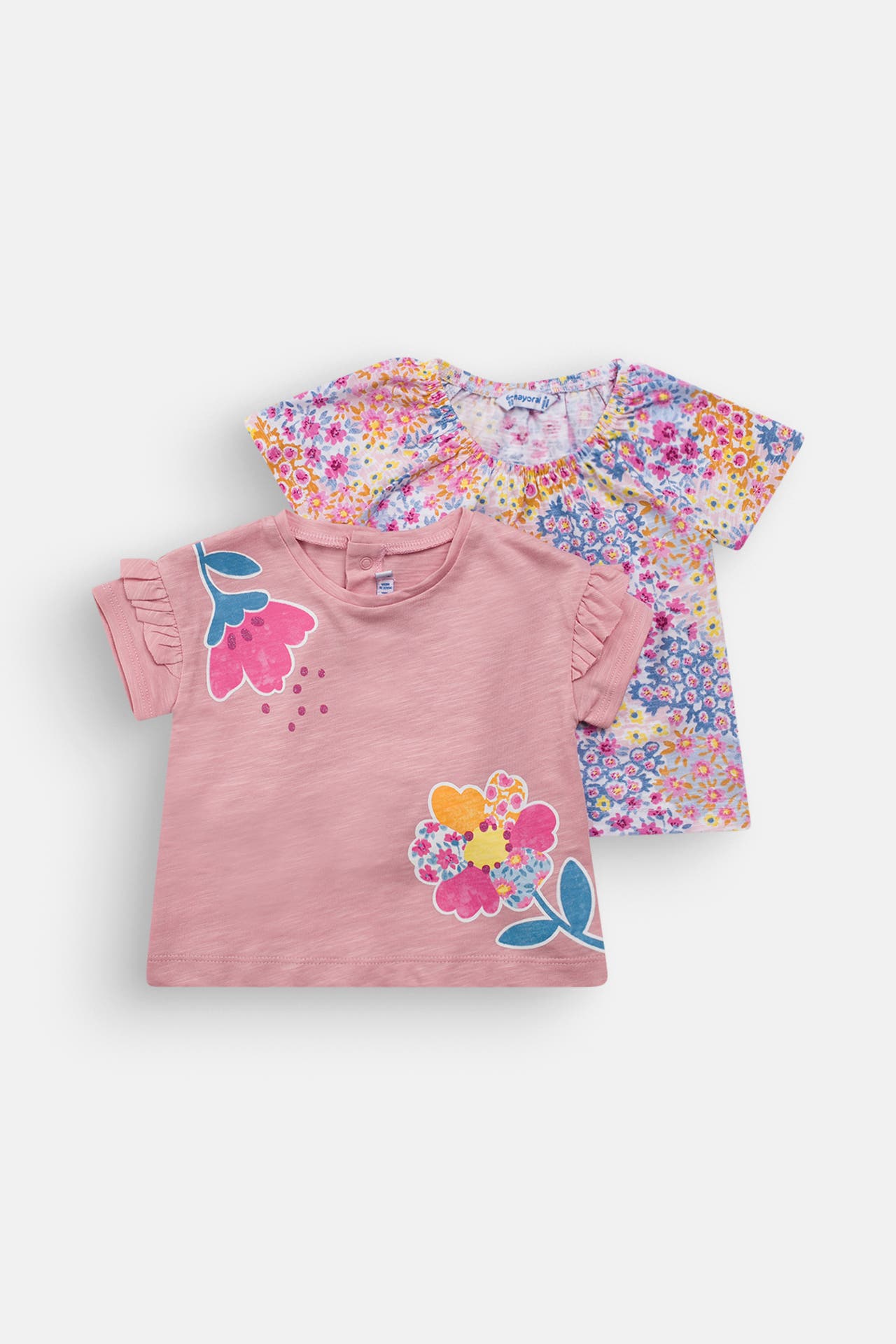MAYORAL 2er Set T-Shirts rosa floral, Bild 1