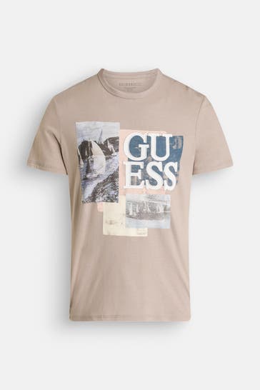 GUESS T-Shirt hellbraun