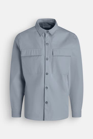 COLOURS & SONS Overshirt taubenblau