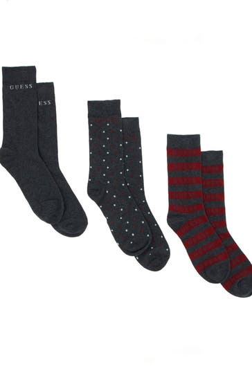 GUESS 3er-Pack Strümpfe 'Marrel' mehrfarbig