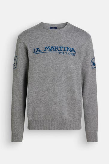 LA MARTINA Wollmix-Pullover grau