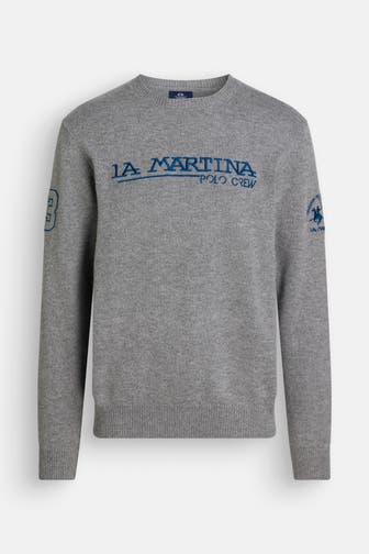 LA MARTINA Wollmix-Pullover grau