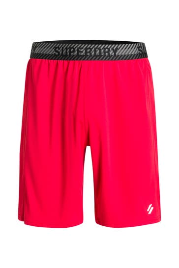 SUPERDRY Funktions-Shorts 'Core' rot