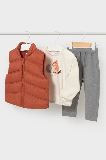 MAYORAL Set: Weste, Sweatshirt und Leggings mehrfarbig