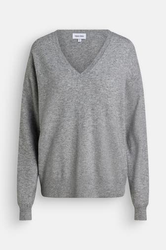 ORGANIC BASICS Wollmix-Pullover 'Fine' hellgrau