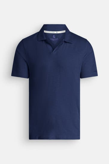 COLOURS & SONS Polo-Shirt dunkelblau meliert