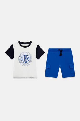 GUESS Set: T-Shirt und Shorts mehrfarbig