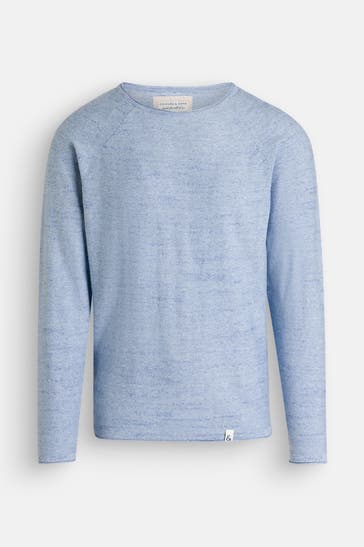 COLOURS & SONS Strickpullover hellblau meliert