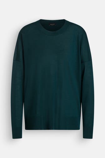 ROBERTO COLLINA Strickpullover 'Girocollo' dunkelpetrol