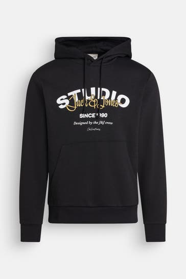 JACK & JONES Hoodie schwarz
