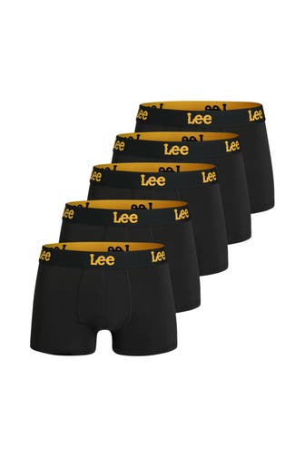 LEE 5er-Pack Boxer Trunks 'Innes' schwarz