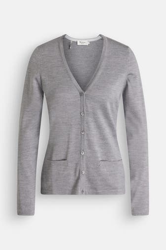 MAERZ MUENCHEN Schurwoll-Cardigan grau