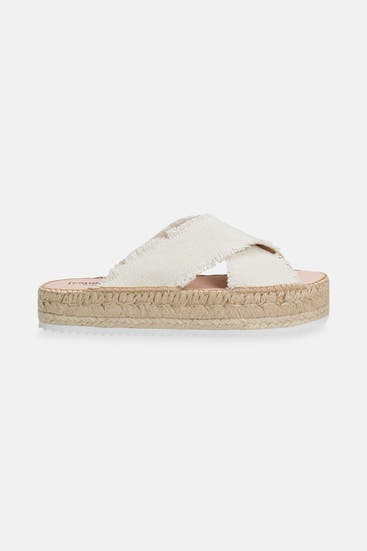 ESPADRIJ L'ORIGINALE - Plateau-Slides 'Croisette' offwhite