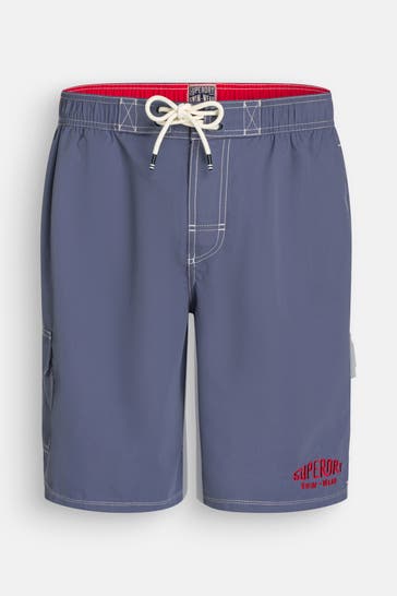 SUPERDRY Badeshorts graublau