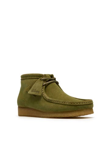 CLARKS Lederschnürer 'Wallabee' khaki