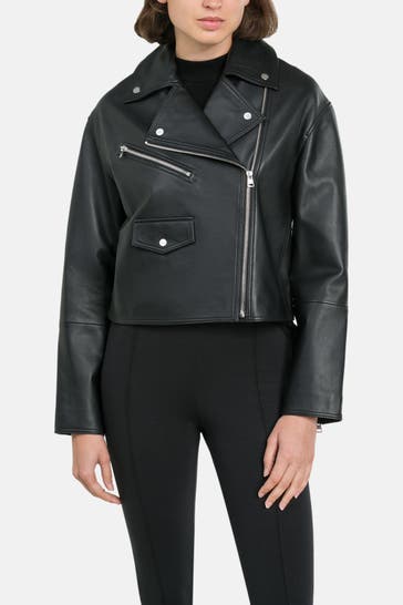 HUGO Lederjacke 'Laridas' schwarz