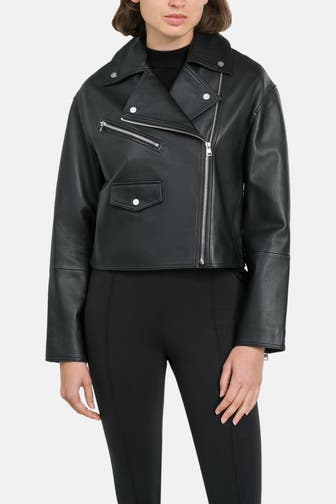 HUGO Lederjacke 'Laridas' schwarz