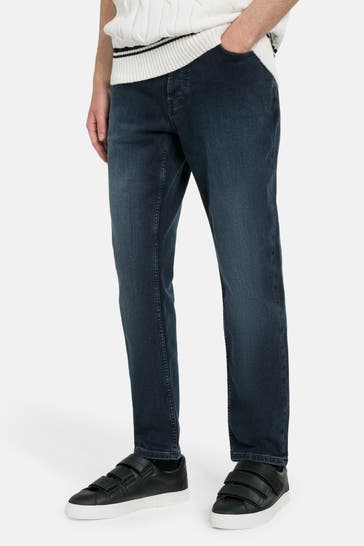 HUGO Jeans dunkelblau tapered