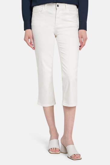 BUGATTI Capri-Stoffhose weiß