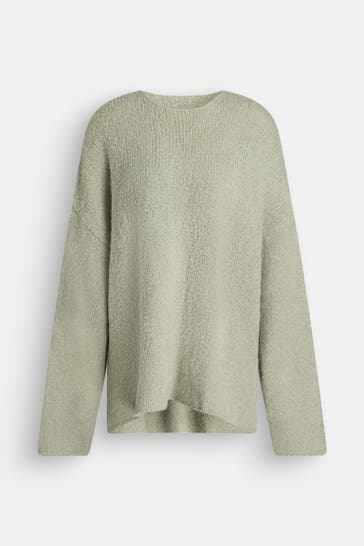 BLACK PALMS Wollmix-Pullover 'Jae' graugrün