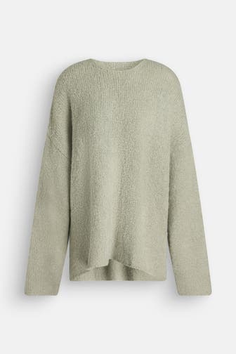 BLACK PALMS Wollmix-Pullover 'Jae' graugrün