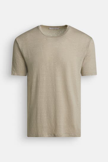 DANIELE FIESOLI Leinenmix-Shirt beige