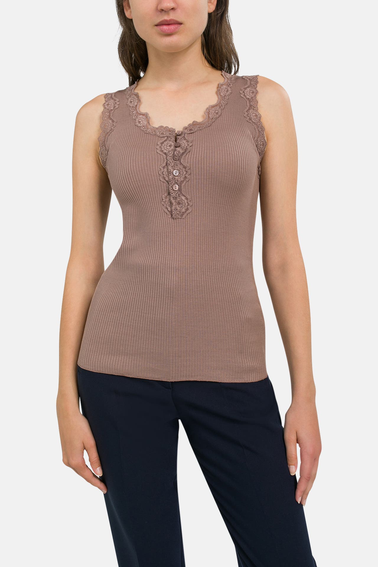 ROSEMUNDE Seidenmix-Top taupe, Bild 1