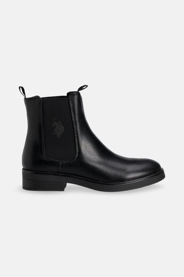 U.S. POLO ASSN. Chelsea-Boots 'Ylenia' schwarz
