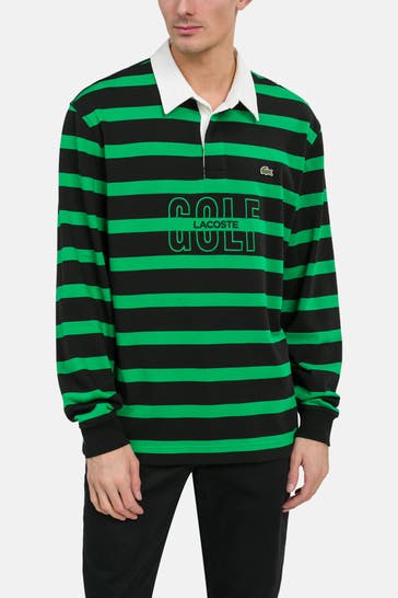 LACOSTE Langarm-Polo gestreift
