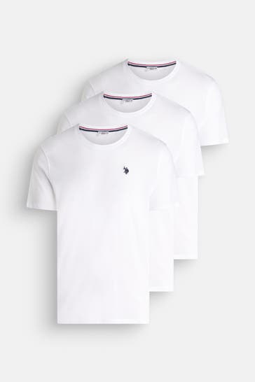 U.S. POLO ASSN. 3er-Pack T-Shirt weiß