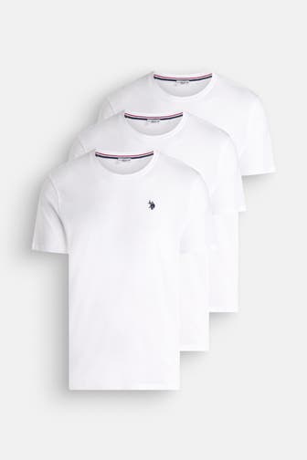 U.S. POLO ASSN. 3er-Pack T-Shirt weiß