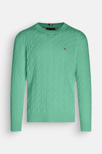 TOMMY HILFIGER Strickpullover grün