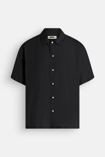 WOODBIRD Kurzarmhemd 'Sunny' schwarz