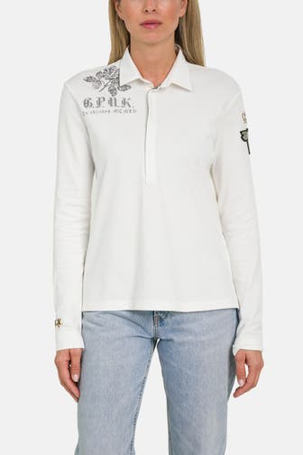 LA MARTINA Langarm-Polo offwhite