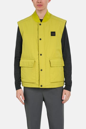 BOSS ORANGE Weste 'Ocomo' gelbgrün