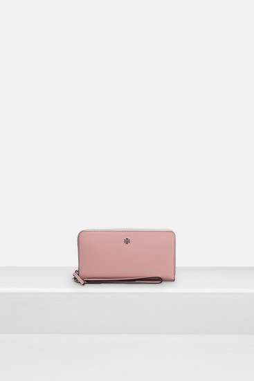 TORY BURCH - Ledergeldbörse 'Emerson' altrosa